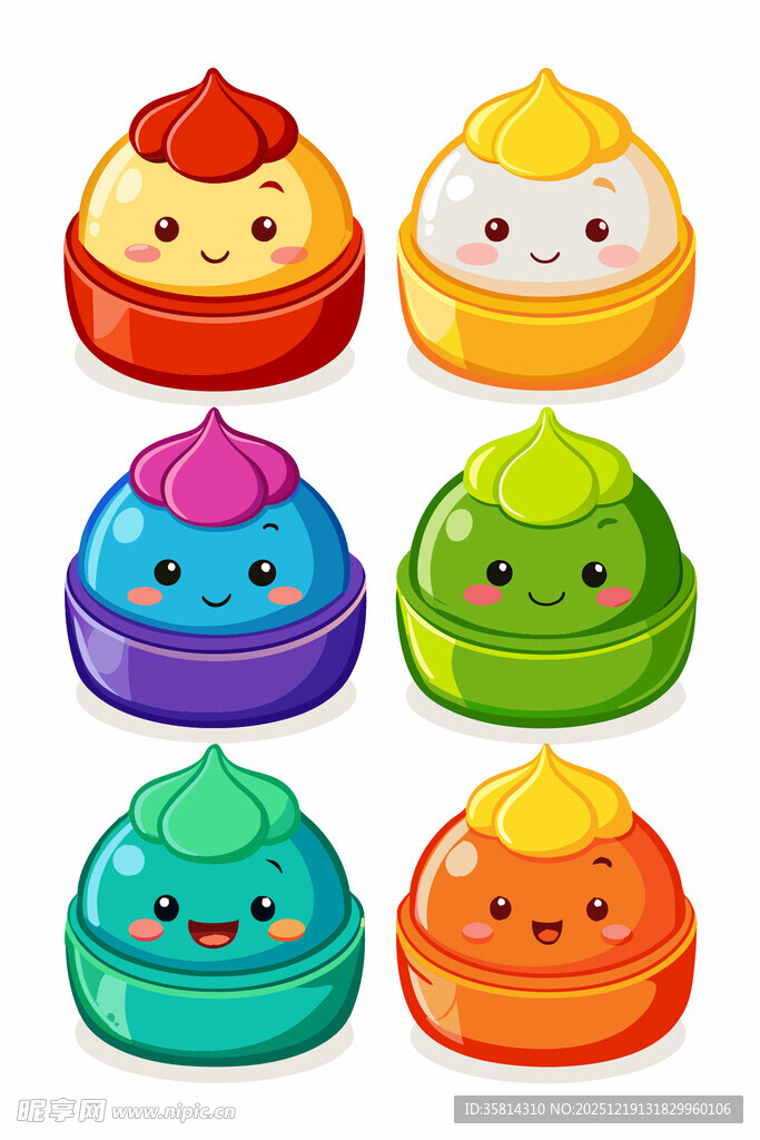 可爱多彩卡通小点心