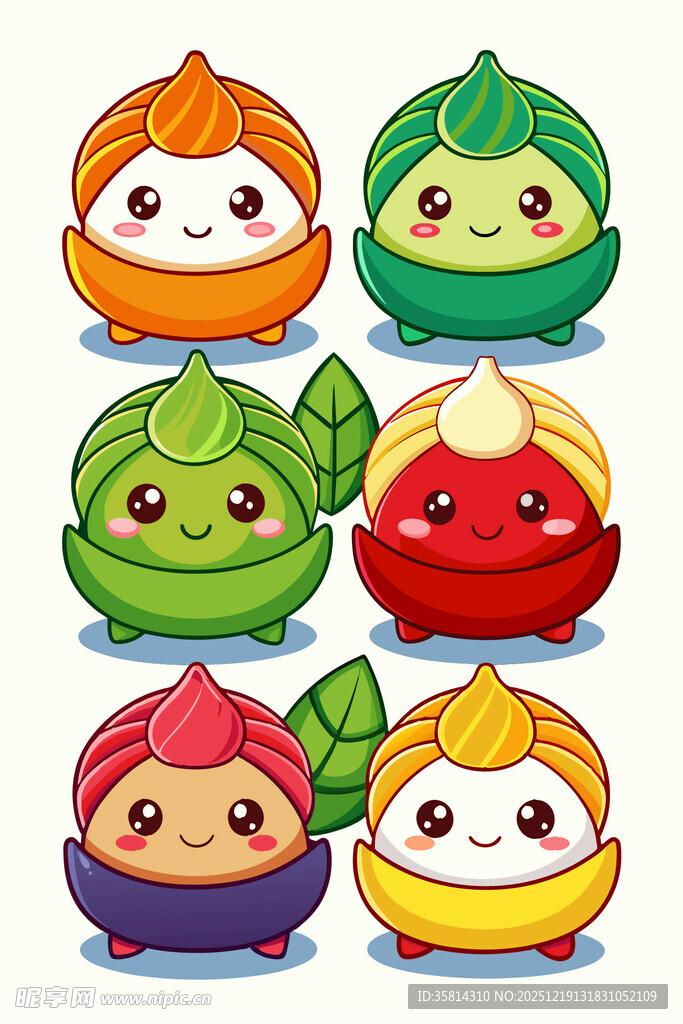 可爱卡通蔬菜水果形象