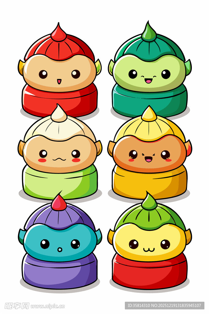 可爱多彩卡通小人头像