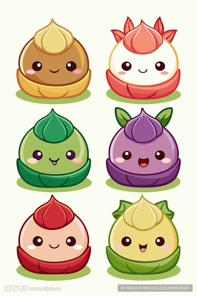 可爱卡通粽子形象集合