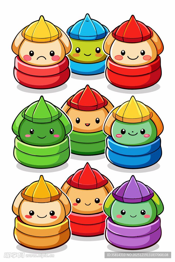 可爱多彩卡通小人头像