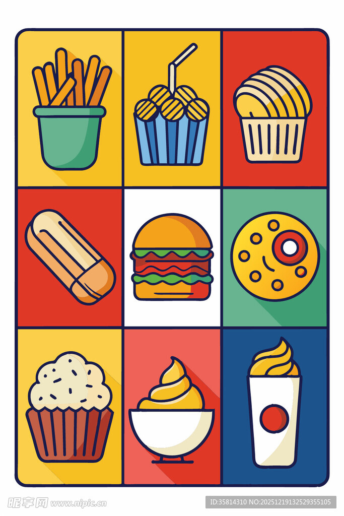 多彩美食图案拼图