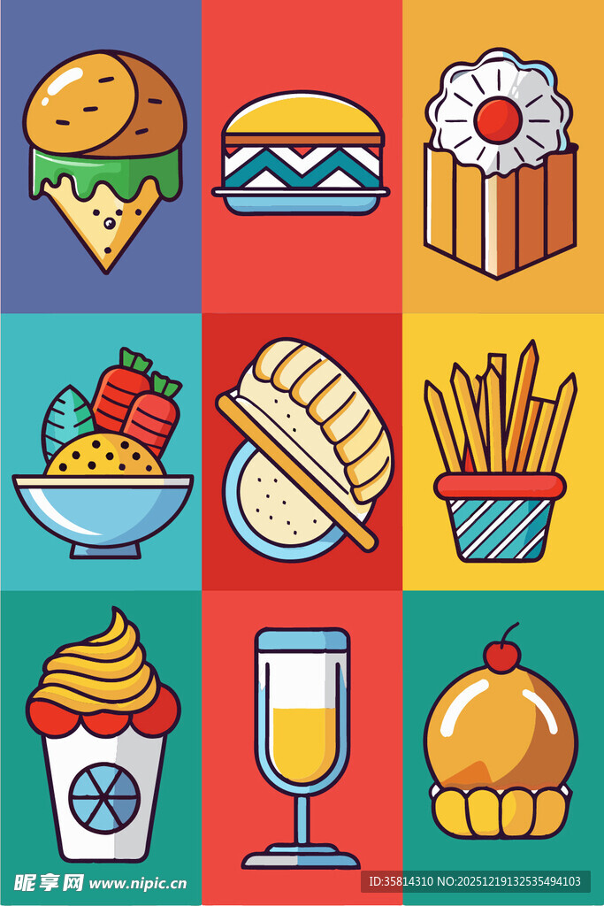 多彩美食插画集