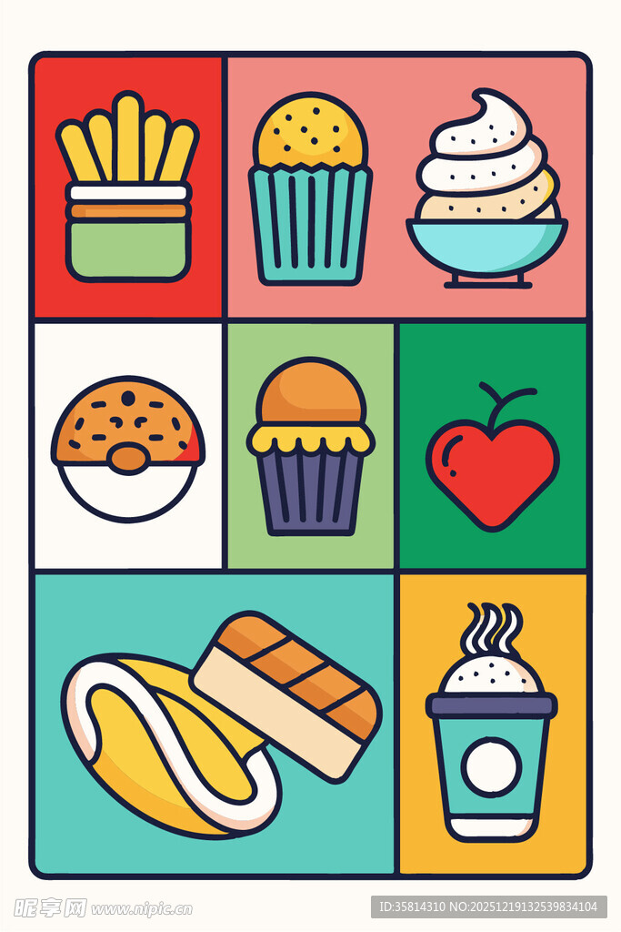 多彩美味的各式甜点与小吃