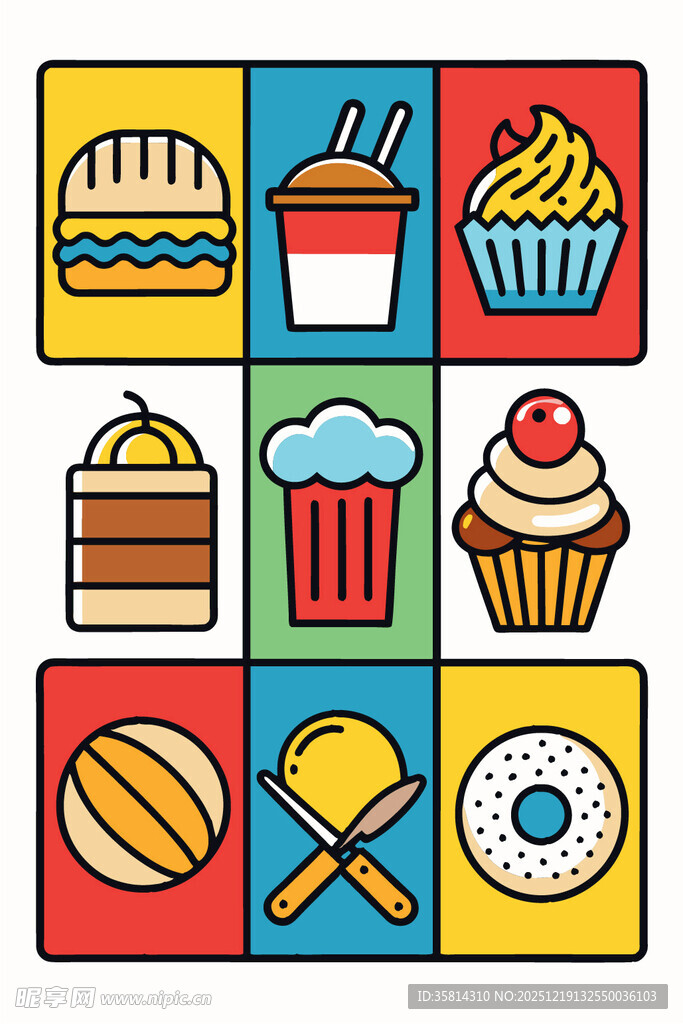 多彩美味的各式甜点与小吃