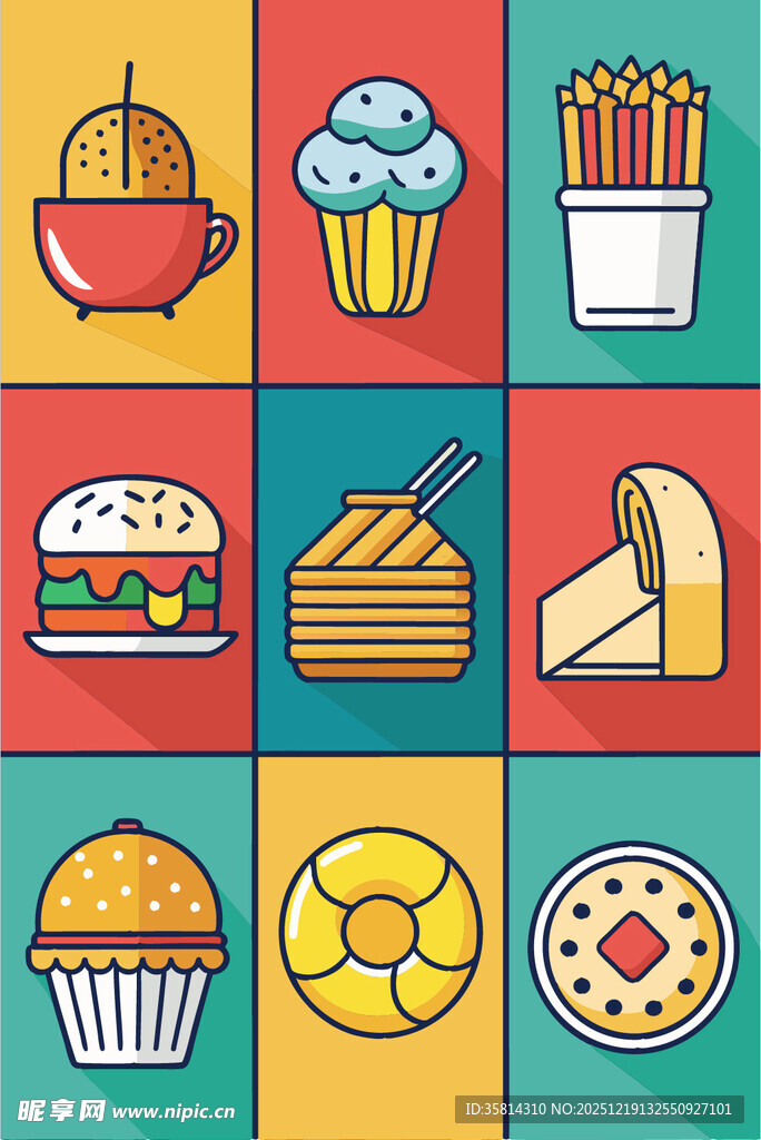 多彩美味的各式休闲食品