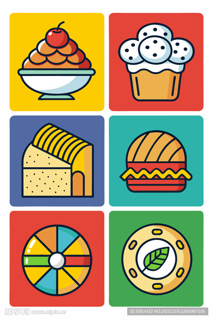 多彩美味糕点集合