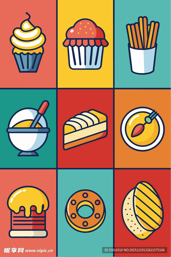 多彩美味的各式糕点与小吃