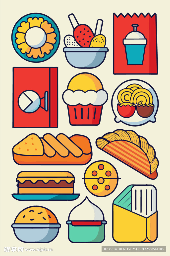 多彩美味的各式休闲食品