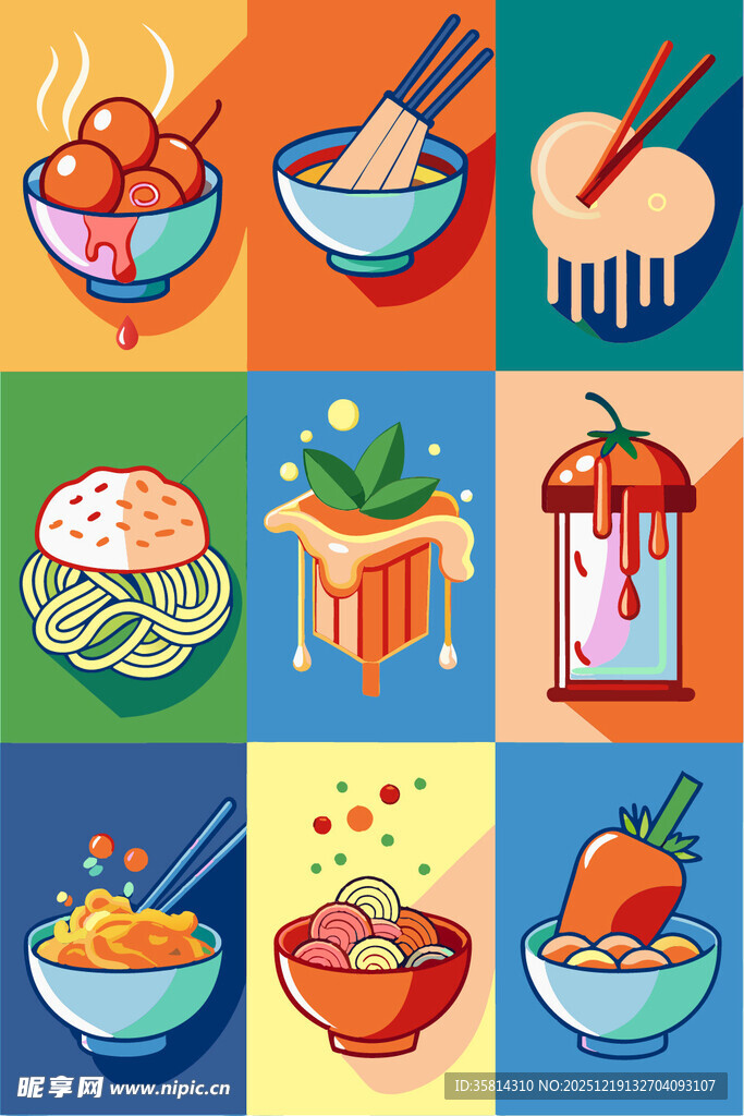 多彩美食插画集锦