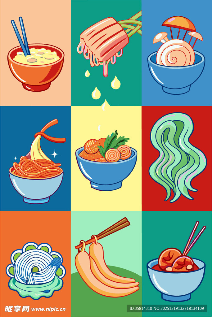 多彩美食插画集锦