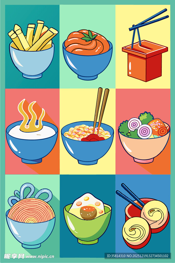 多彩亚洲美食拼盘