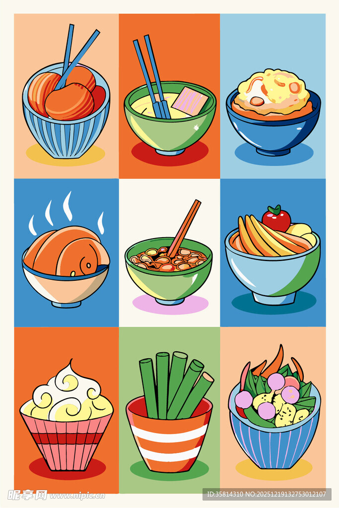 多彩美食拼盘展示