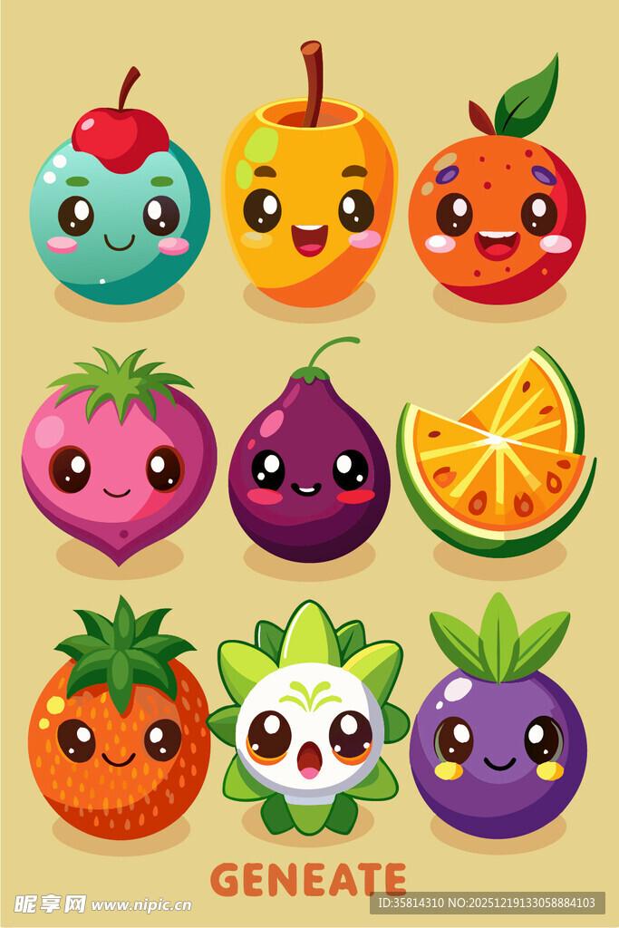 可爱卡通水果大集合