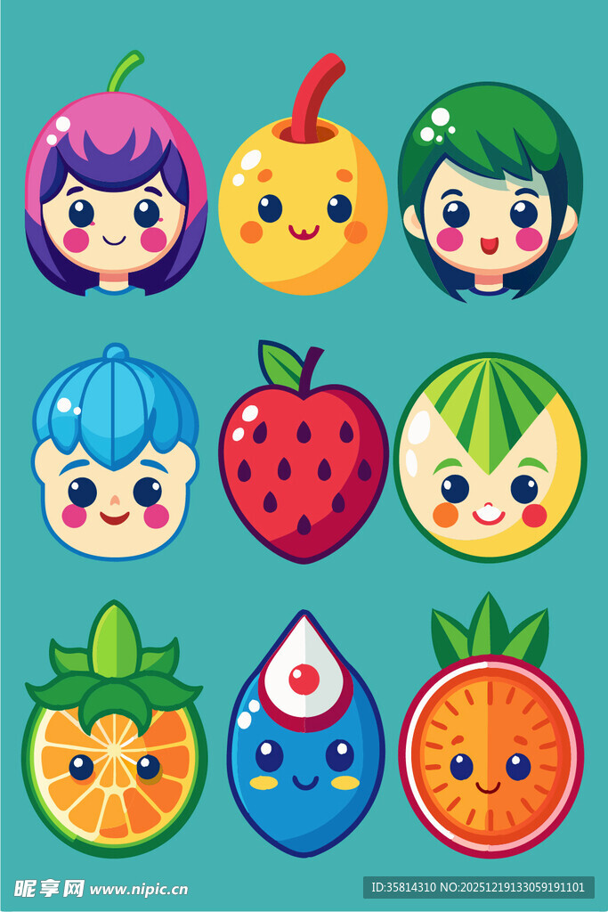 可爱水果拟人卡通头像