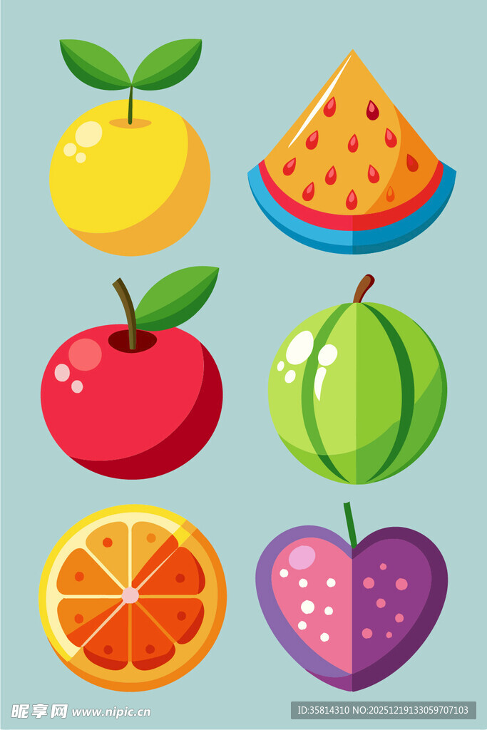 多彩新鲜水果集合