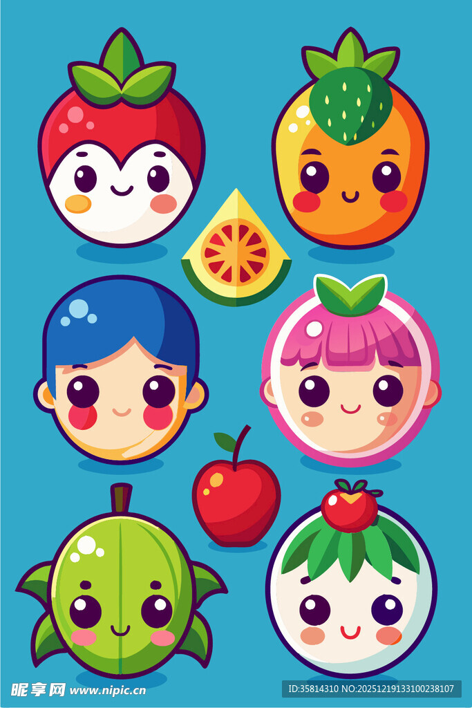 可爱水果卡通头像集合