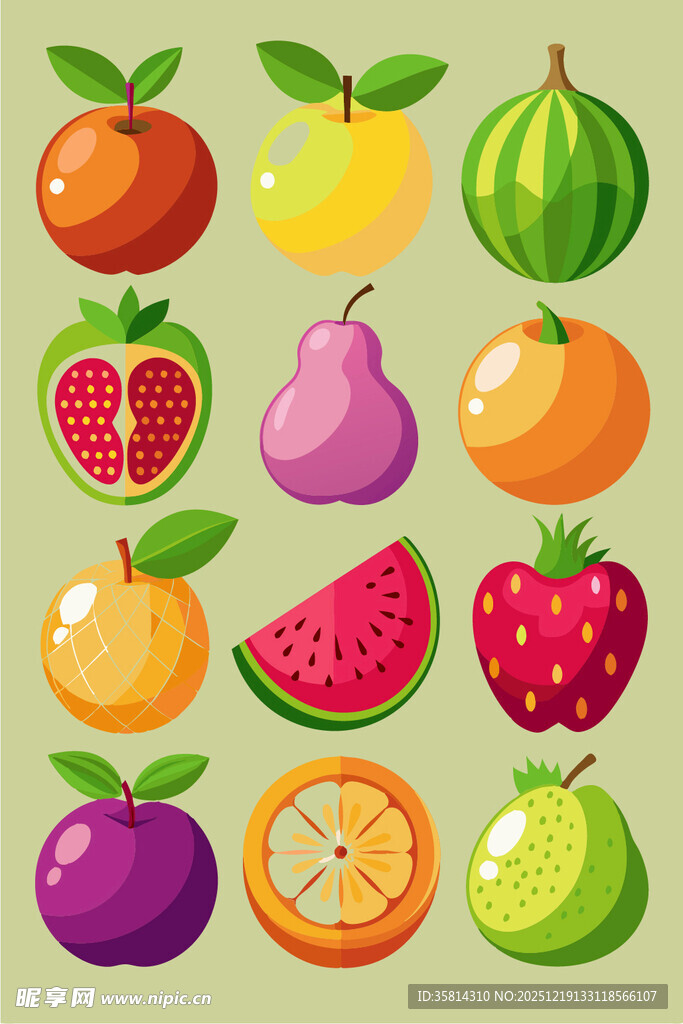 多彩缤纷水果集合