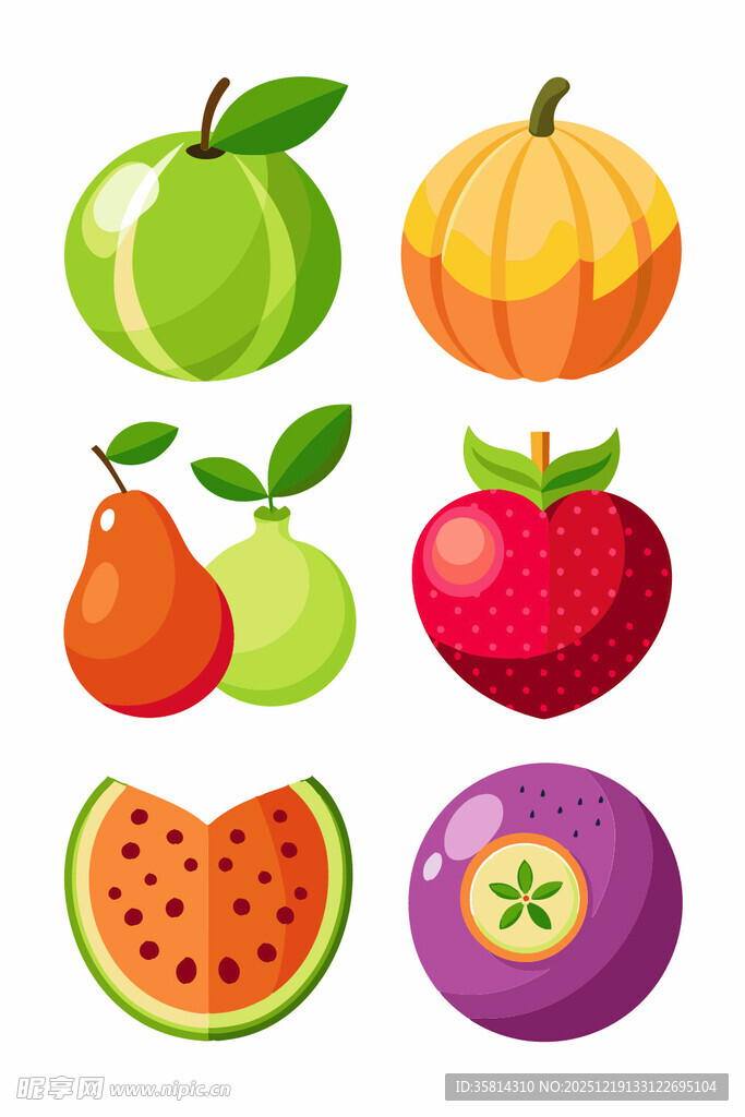 多彩新鲜水果集合
