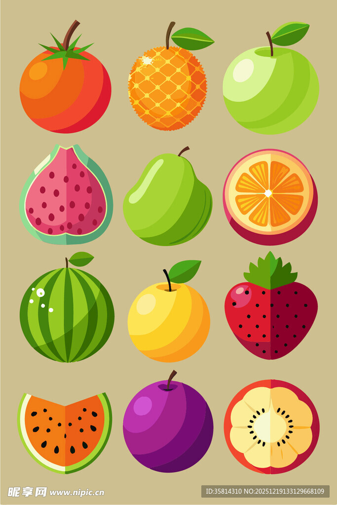 多彩缤纷水果集合
