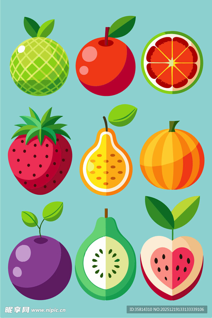多彩缤纷水果集合