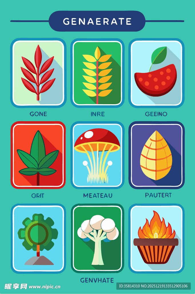 自然元素图标集