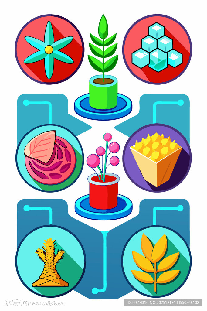 多彩植物相关图标集合