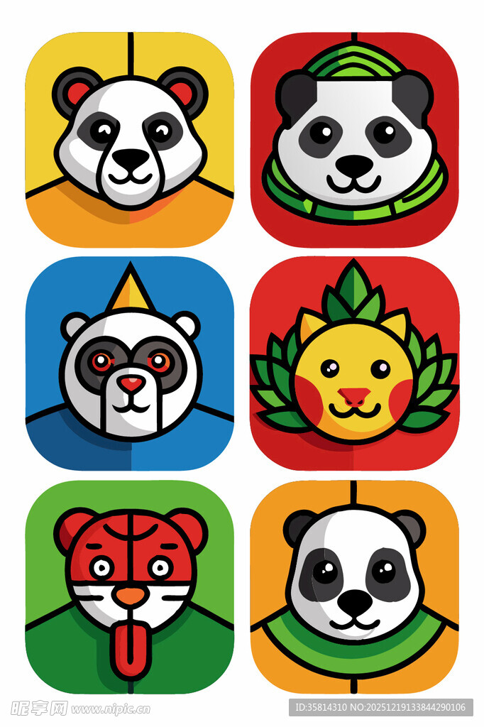 可爱动物卡通头像集合