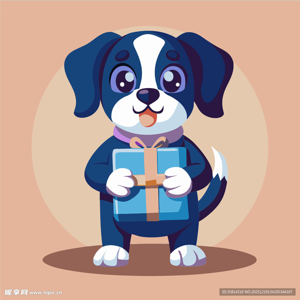 小狗插画卡通小狗