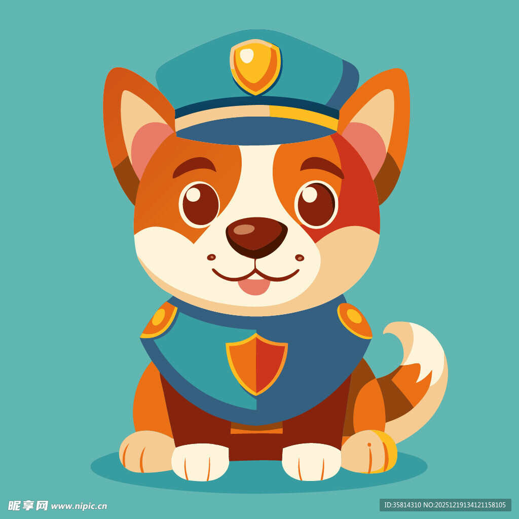 可爱警犬卡通形象