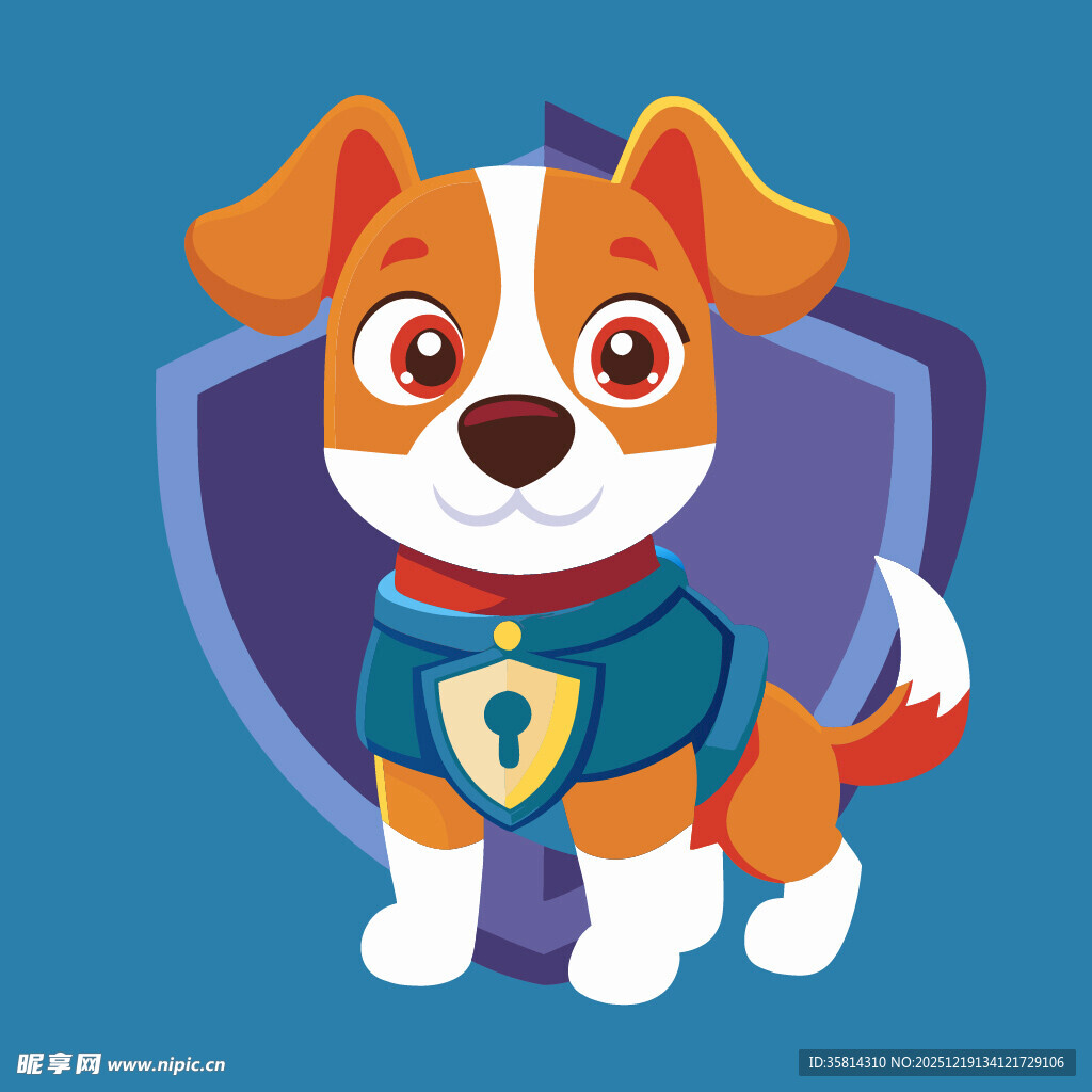 穿制服的可爱小狗