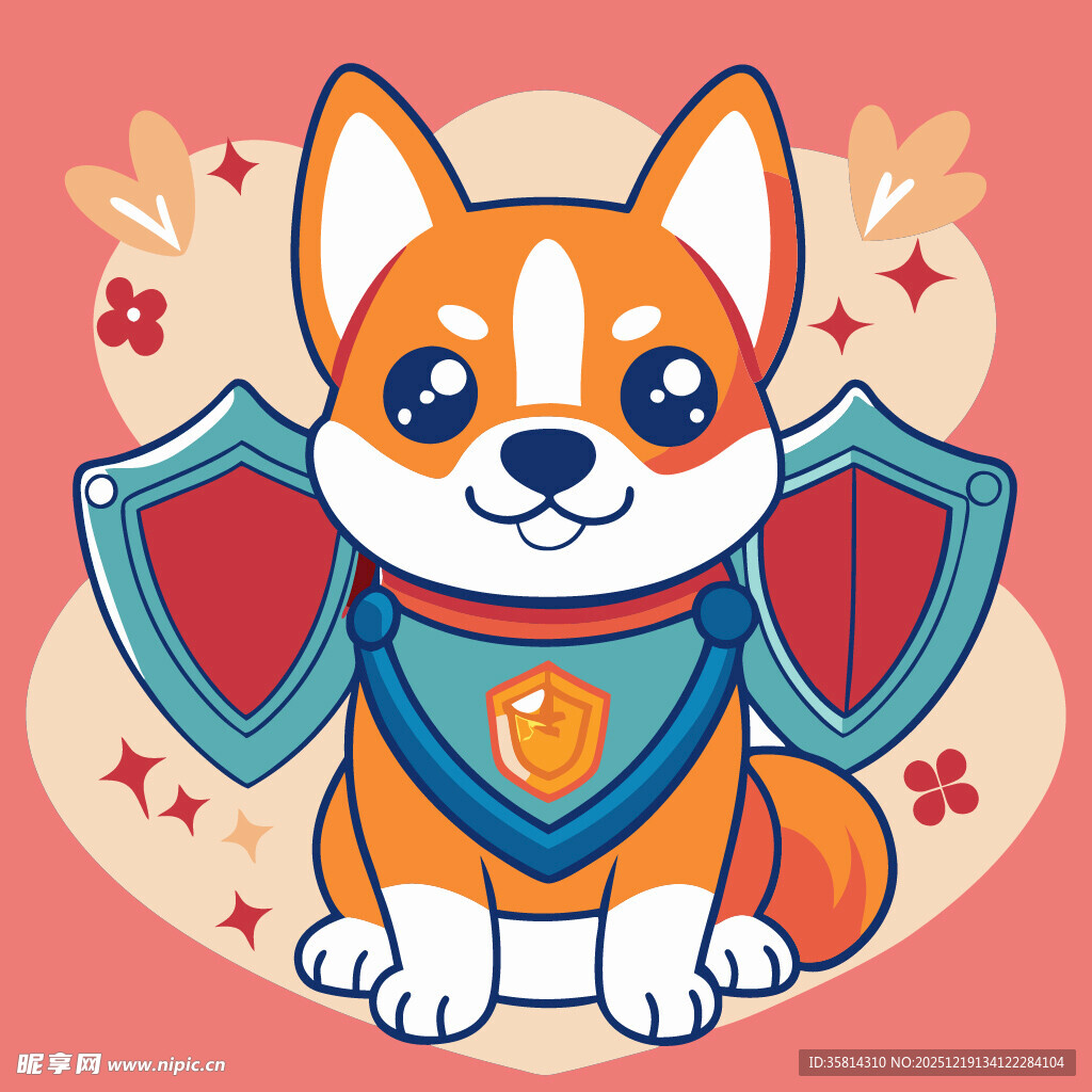 可爱柯基小卫士