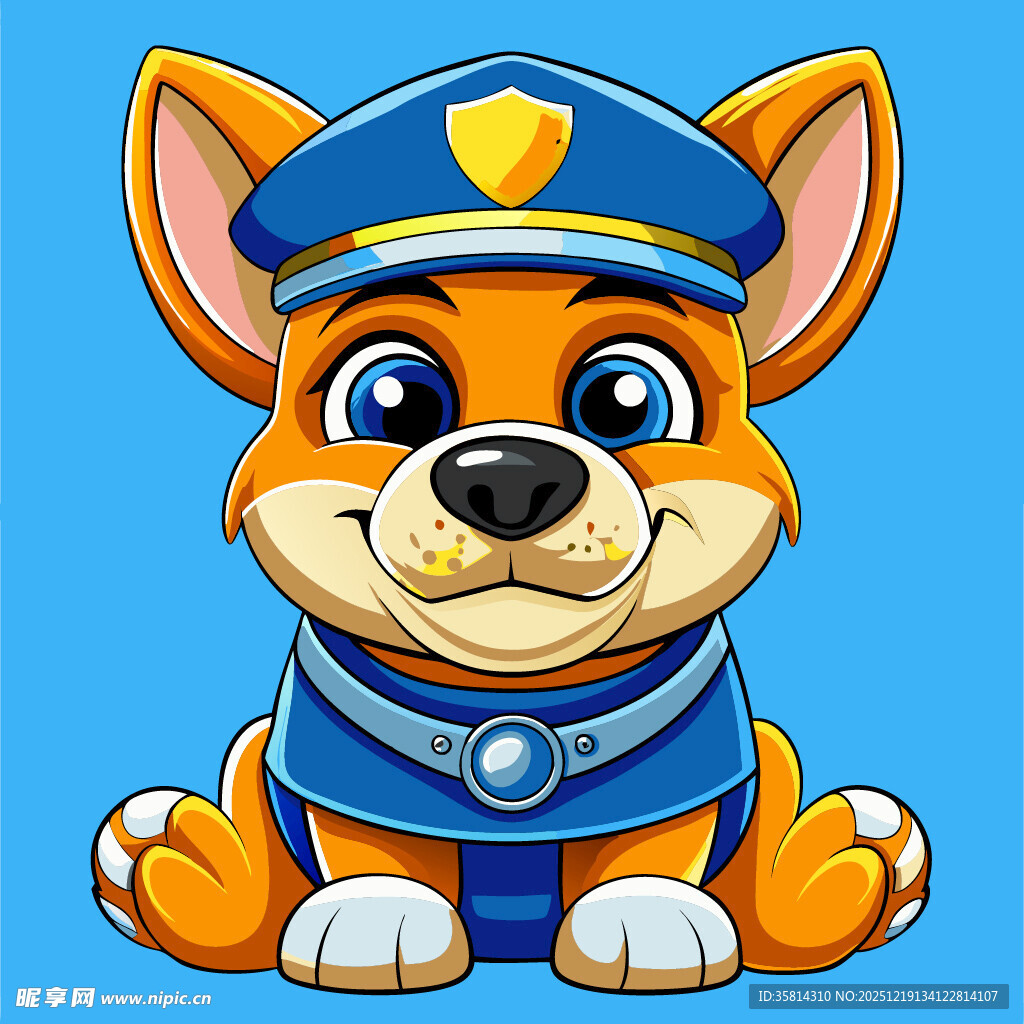 可爱警犬卡通形象