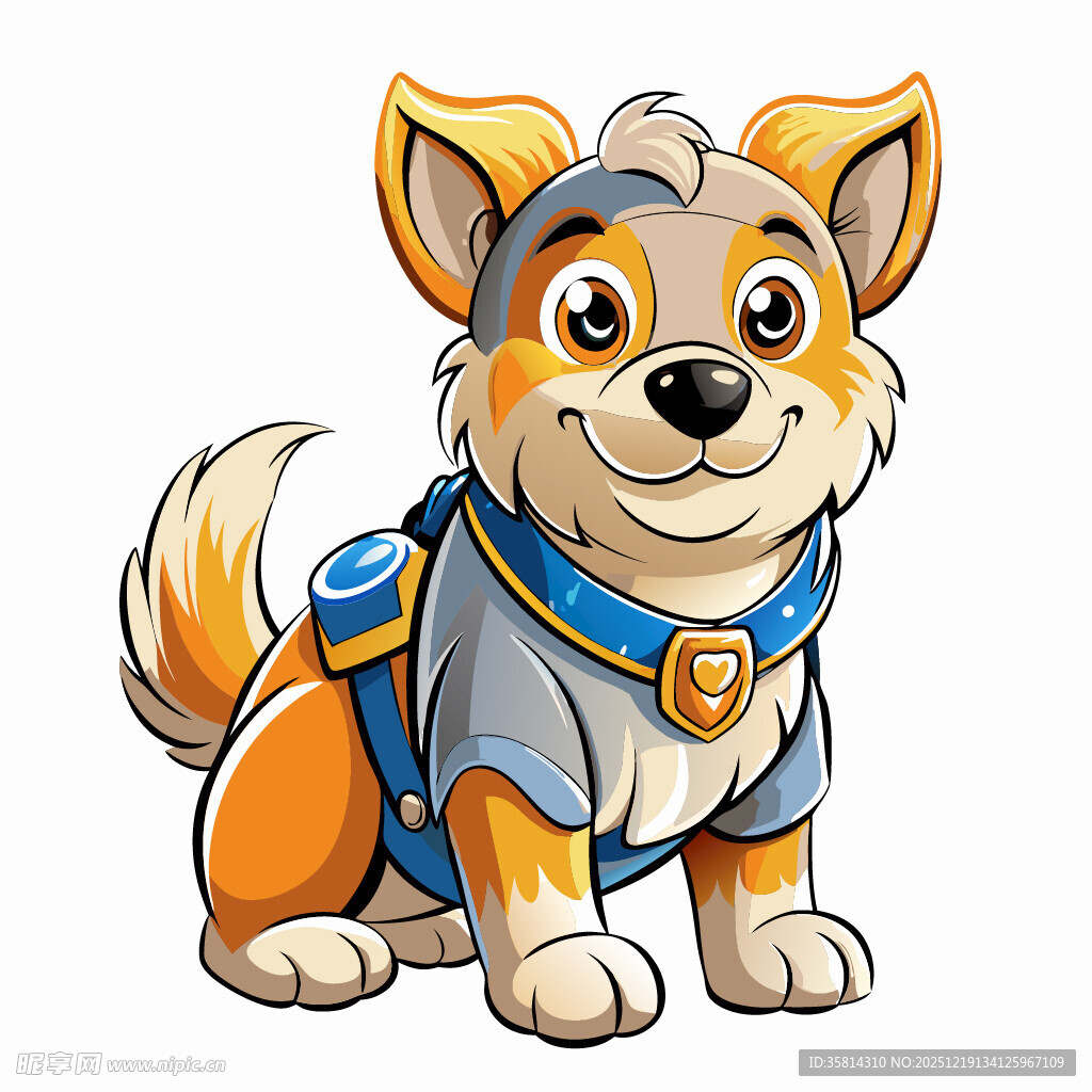 可爱警犬卡通形象