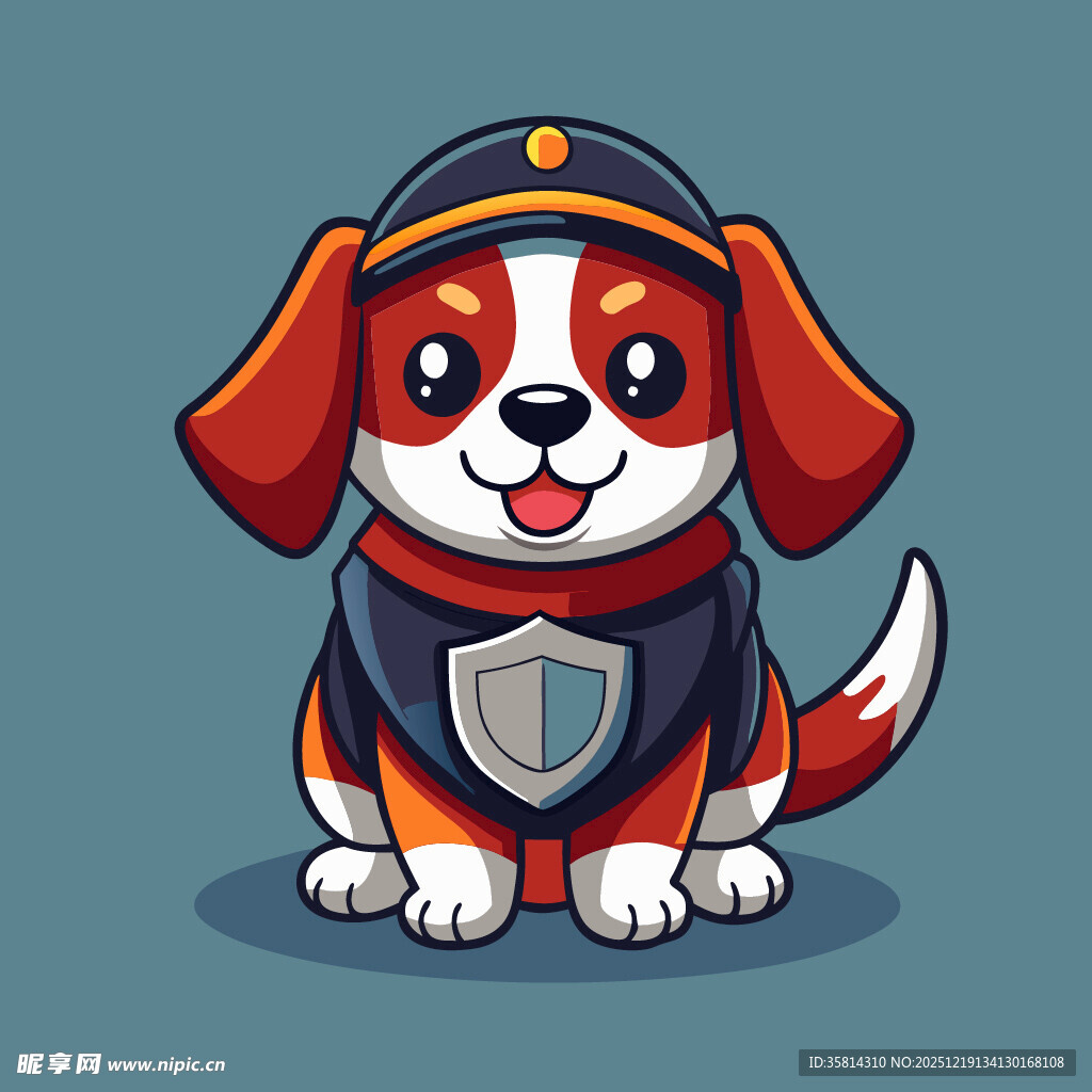 可爱警犬卡通形象