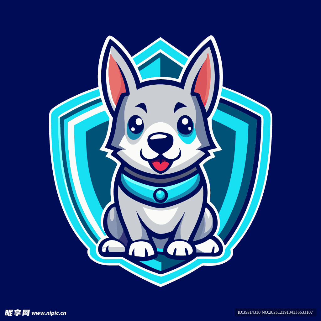 可爱警犬卡通形象