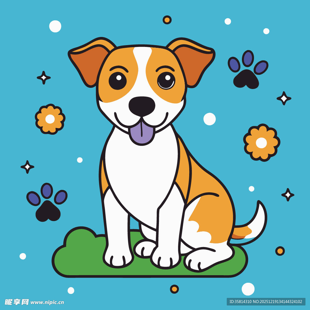 可爱小狗插画
