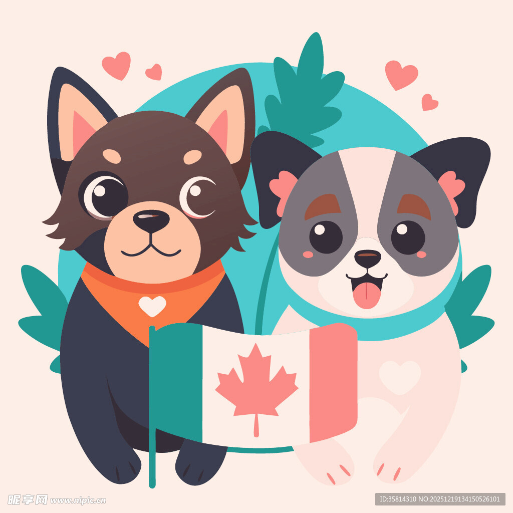 加拿大风情的可爱萌宠