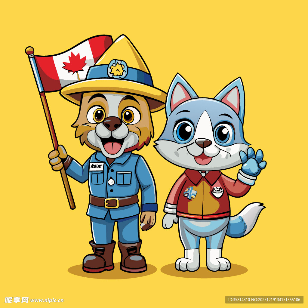加拿大卡通动物角色形象