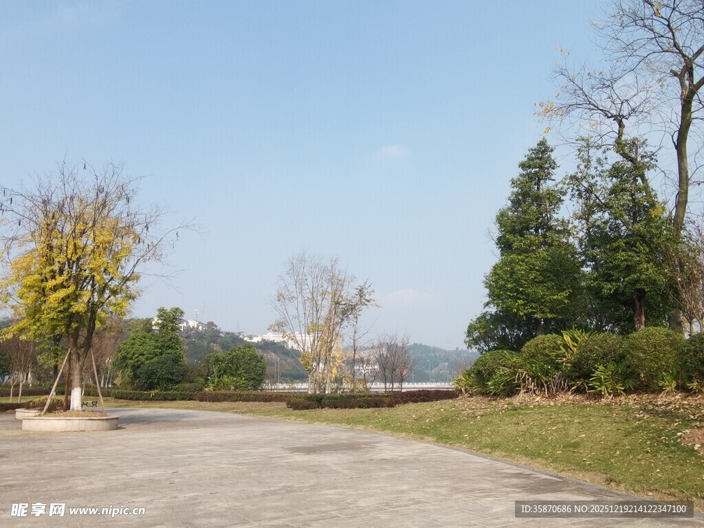 户外开阔的自然道路场景