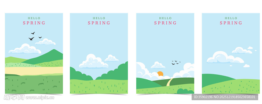 清新自然风景插图