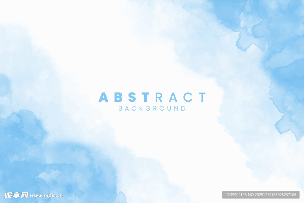 蓝色抽象水彩背景