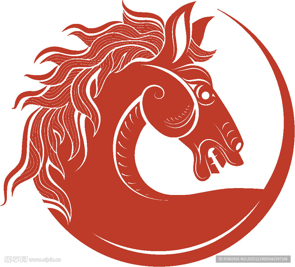 红色骏马艺术形象