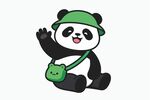 戴帽子的熊猫宝宝