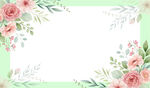 玫瑰花边框背景