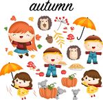 秋季卡通元素集合