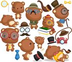 可爱小熊卡通形象集合