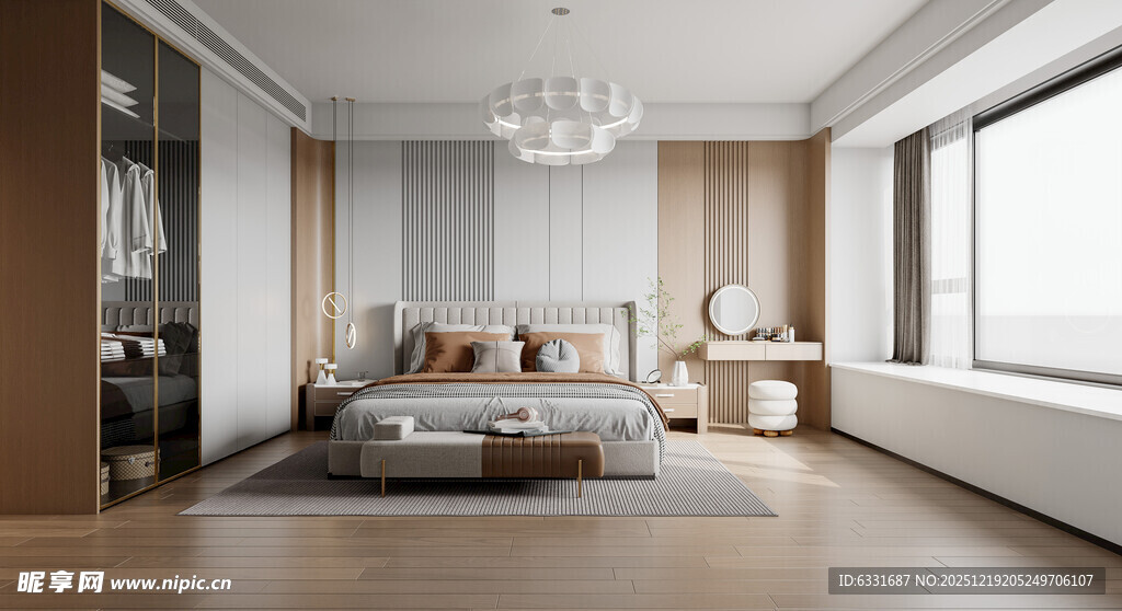 现代简约风卧室室内设计