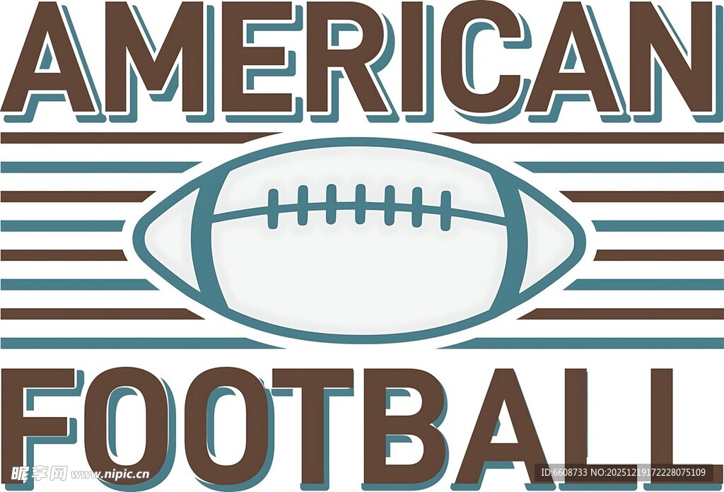 美式橄榄球标志设计