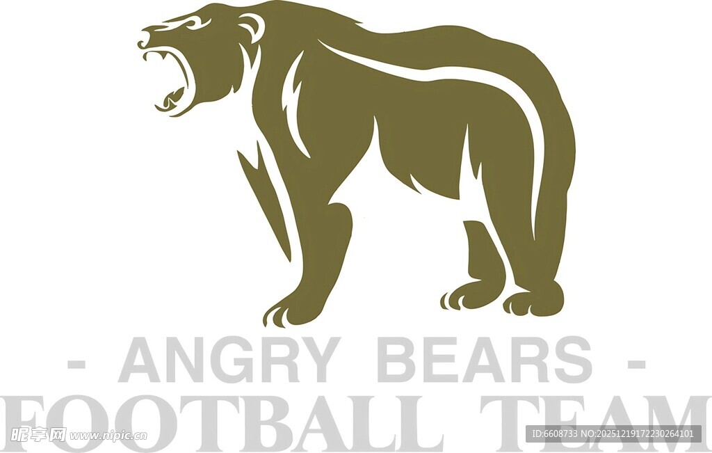 愤怒熊橄榄球团队标志